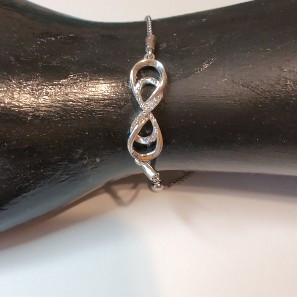 Bracelet infinity slide diamond bangle
